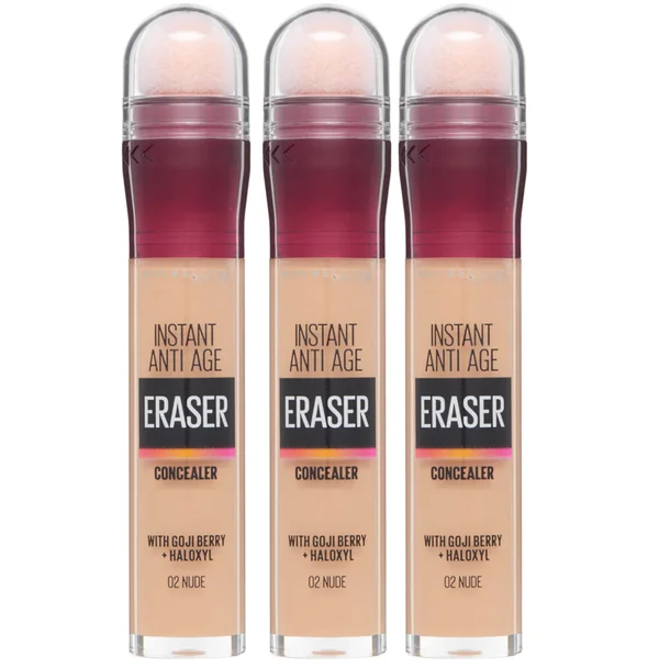 Maybelline Instant Anti-Age Eraser Eye Concealer 3 Pack Exclusive (Worth £26.97) 3 Maybelline Instant Anti-Age Eraser Eye Concealer 3 Pack Exclusive (Worth £26.97)