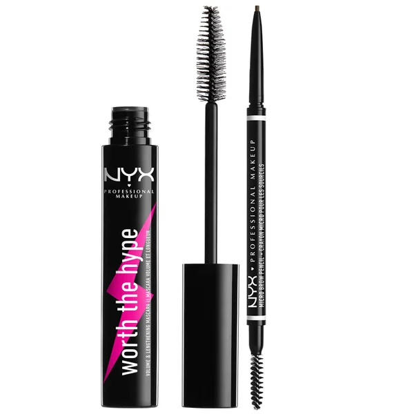 NYX Professional Makeup Micro Eyebrow Pencil And Black Volumizing Mascara Duo (Worth £18.00) 3 NYX Professional Makeup Micro Eyebrow Pencil And Black Volumizing Mascara Duo (Worth £18.00)