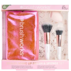 Brushworks Travel Makeup Brush And Sponge Set -Fashion Cosmetics Store 12684295 8444991063842875
