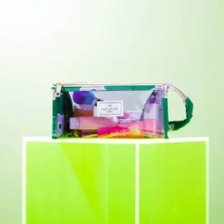 The Flat Lay Co. Open Flat Makeup Jelly Box Bag - Lilac Flower On Green 12 The Flat Lay Co. Open Flat Makeup Jelly Box Bag - Lilac Flower On Green -Fashion Cosmetics Store 13834087 1794964327926968