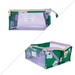 The Flat Lay Co. Open Flat Makeup Jelly Box Bag - Lilac Flower On Green 9 The Flat Lay Co. Open Flat Makeup Jelly Box Bag - Lilac Flower On Green -Fashion Cosmetics Store 13834087 1884964327398248