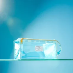 The Flat Lay Co. Open Flat Makeup Jelly Box Bag - Blue Drips -Fashion Cosmetics Store 13834088 2454964328660747