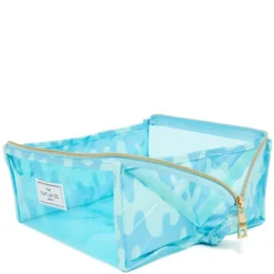 The Flat Lay Co. Open Flat Makeup Jelly Box Bag - Blue Drips -Fashion Cosmetics Store 13834088 7514964328532782