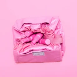 The Flat Lay Co. Open Flat Makeup Bag - Pink Leather Monochrome 11 The Flat Lay Co. Open Flat Makeup Bag - Pink Leather Monochrome -Fashion Cosmetics Store 13834096 1214982480567910