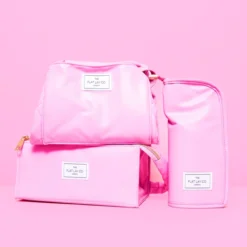 The Flat Lay Co. Open Flat Makeup Bag - Pink Leather Monochrome 13 The Flat Lay Co. Open Flat Makeup Bag - Pink Leather Monochrome -Fashion Cosmetics Store 13834096 2074982478908298