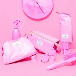 The Flat Lay Co. Open Flat Makeup Box Bag - Pink Leather Monochrome 13 The Flat Lay Co. Open Flat Makeup Box Bag - Pink Leather Monochrome -Fashion Cosmetics Store 13834097 4934982479253691