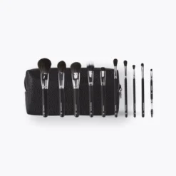 BH Cosmetics Ultimate Essentials - 10 Piece Face & Eye Brush Set With Bag