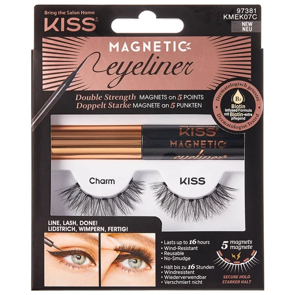 Kiss Magnetic Eyeliner/Eyelash Kit 07 - Charm 3 Kiss Magnetic Eyeliner/Eyelash Kit 07 - Charm