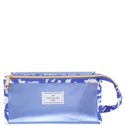 The Flat Lay Co. Open Flat Frosted Jelly Box Bag - Groovy Blue