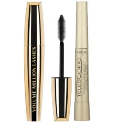 L'Oréal Paris Telescopic Mascara For More Length And Volume And Million Lashes Volume Mascara Bundle